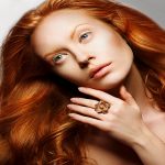 Daydreaming Young Red Hair Woman. Femininity